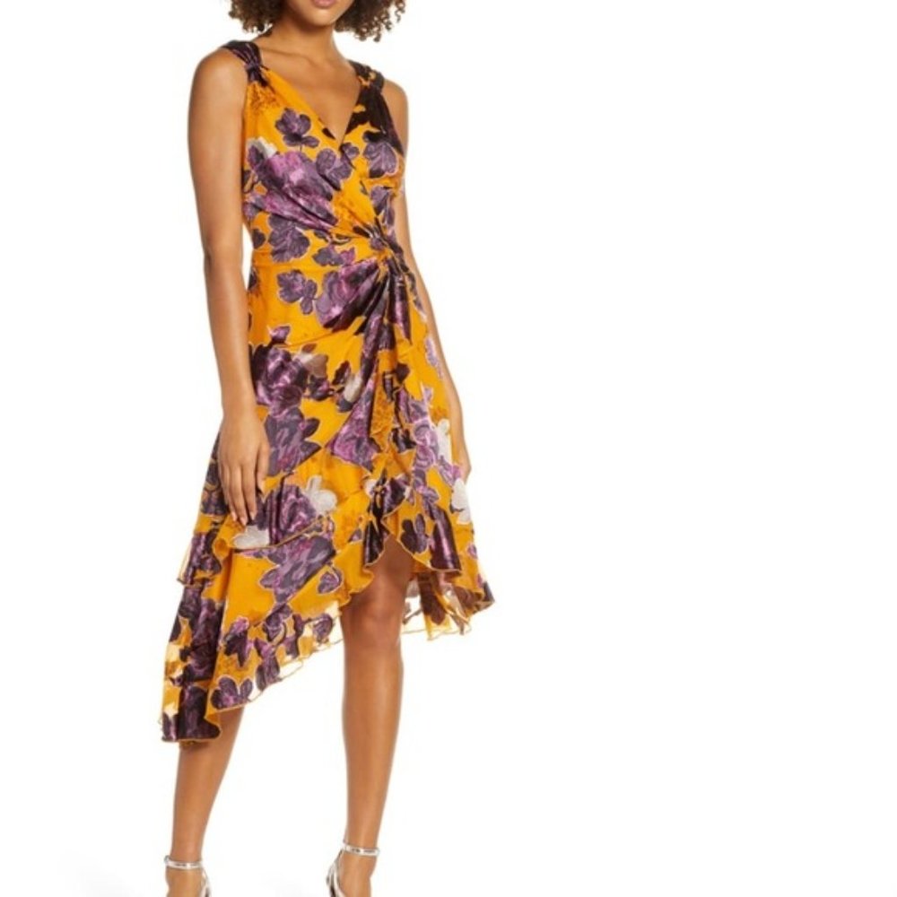 NWT Harlyn Asymmetrical Sleeveless V Neck Dress